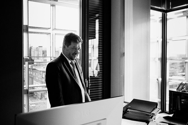 Marc Schiltz, Generalsekretär des Luxemburger Fonds national de la recherche, in seinem Büro in Esch-Belval