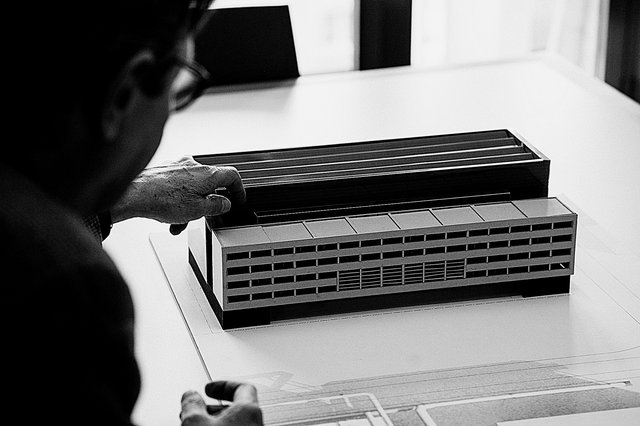 La maquette pour les Archives nationales à Belval, par l’architecte Paul Bretz