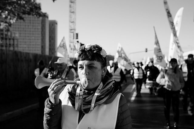 Les manifestants de Solidarnosc à Luxembourg