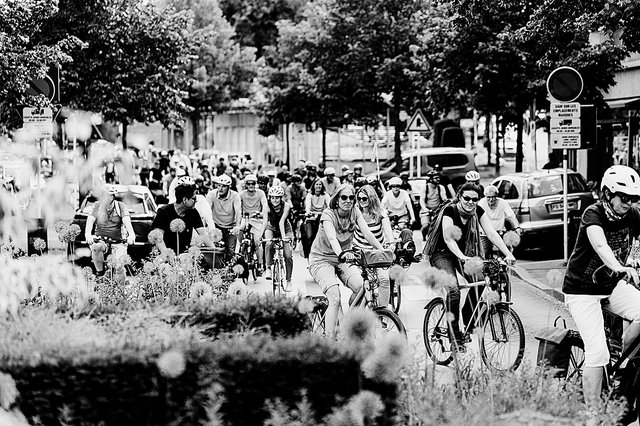 Manifestation de cyclistes à Luxembourg samedi 4 juin