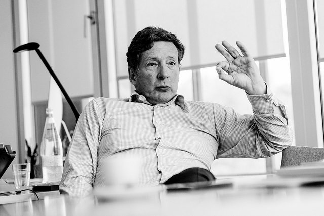 Le fonctionnaire de la place financière : Nicolas Mackel, ce mardi, dans ses bureaux au Kirchberg