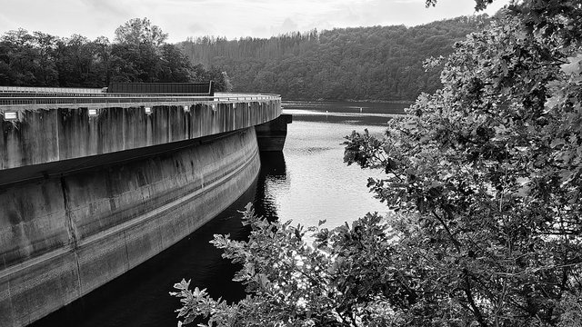 Le barrage à Esch-sur-Sûre, construit entre 1953 et 1958
