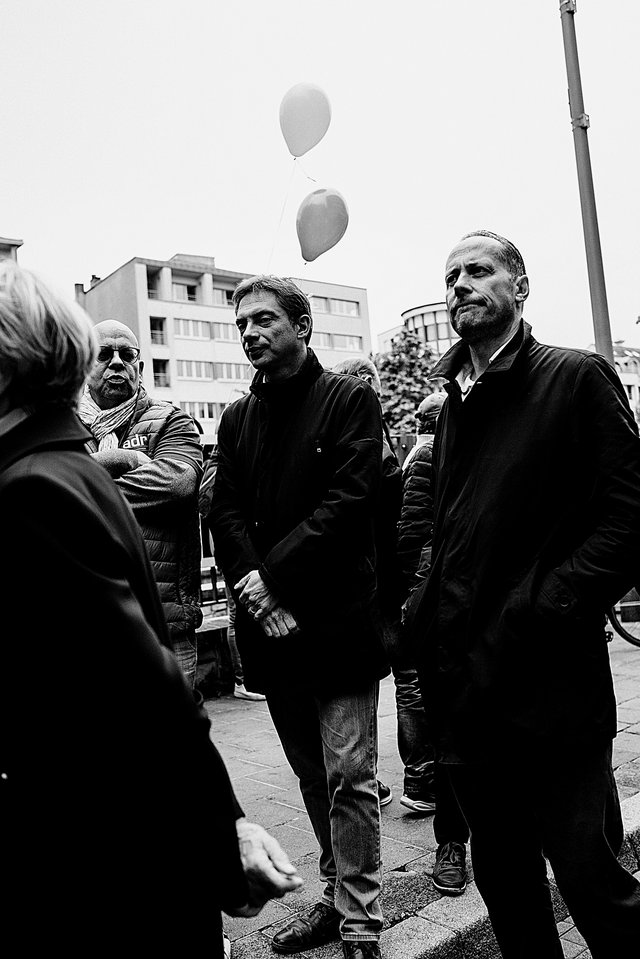 Fred Keup et Alex Penning, ce samedi à la manif dans le quartier de la Gare