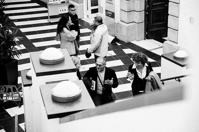 Arrivée d’Enrico Lunghi et de sa femme lundi après-midi au tribunal