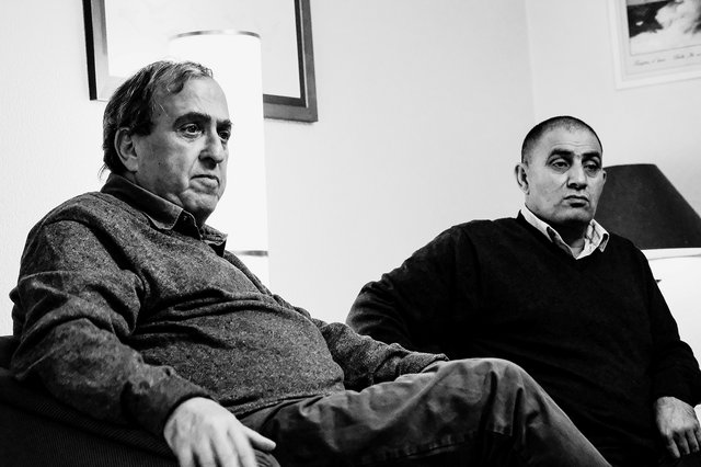 Rami Elhanan et Bassam Aramim mercredi au Kirchberg