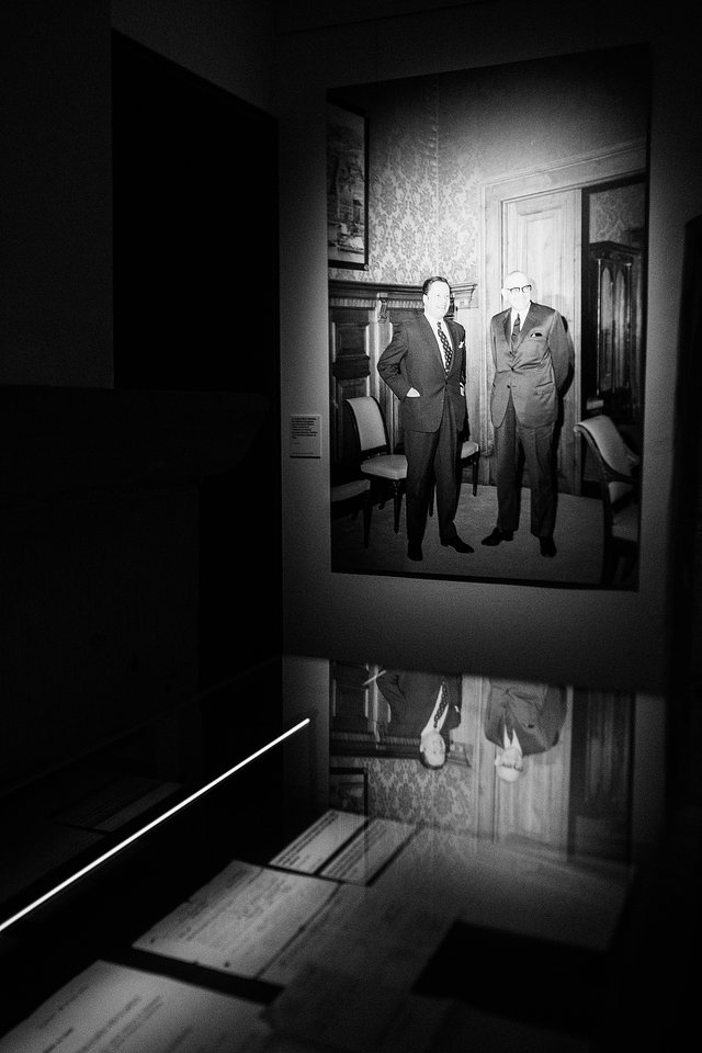 Gaston Thorn, ministre des Affaires étrangères rend visite à Marcelo Caetano, successeur de Salazar, à Lisbonne en 1970