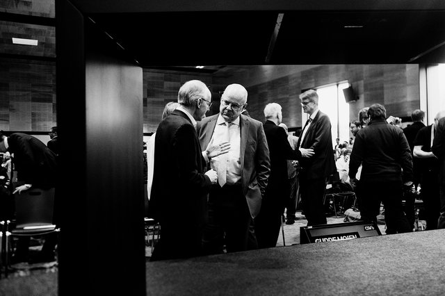 Luc Frieden et  Marc Spautz,  lors du dernier congrès du CSV,  en mars 2024