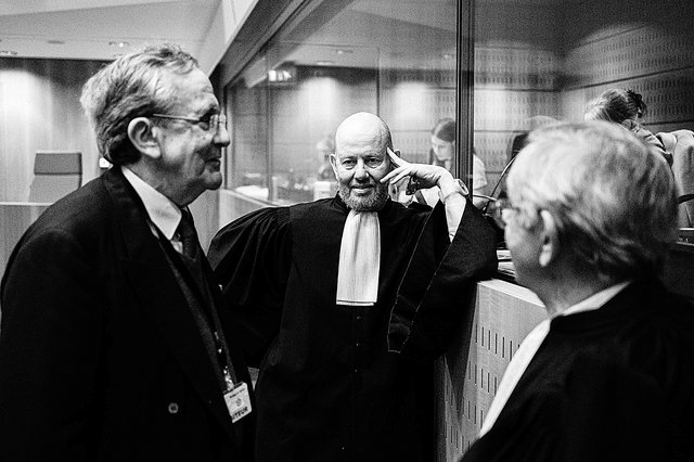Georges Lentz, Jean-Louis Schiltz et Gilbert Parleani ce jeudi au tribunal de l’UE