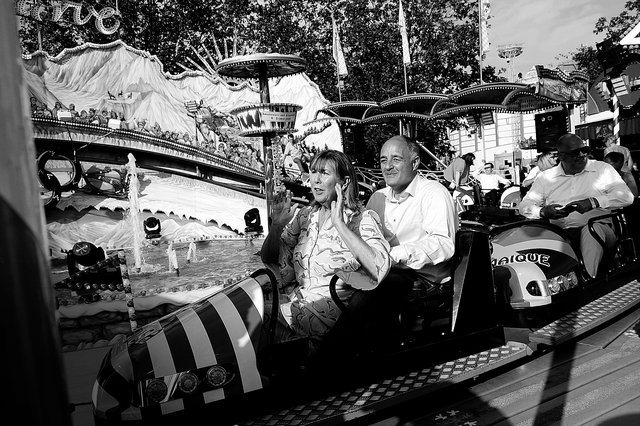 Lydie Polfer et Patrick Goldschmidt à l’ouverture de la Schueberfouer en 2023