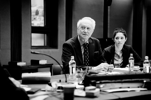 Gilbert K. Johnston et Elena Spautz, deux des acteurs locaux qui figurent  au casting